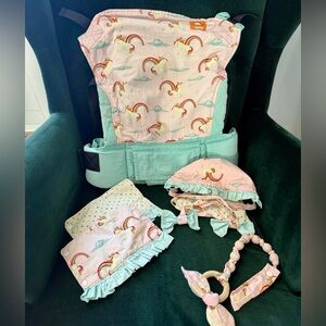 Tula carrier unicorns rainbows with accessories
